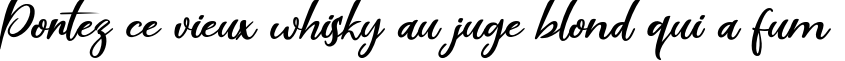Пример написания шрифтом Scarlet Pen текста на французском