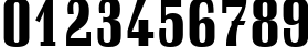 Пример написания цифр шрифтом Schadow Black Condensed BT