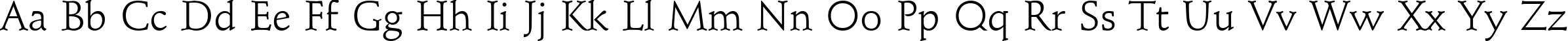 Пример написания английского алфавита шрифтом Schindler