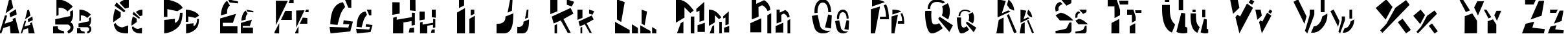 Пример написания английского алфавита шрифтом Schizm