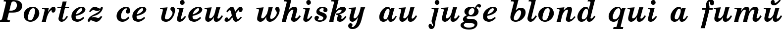 Пример написания шрифтом SchoolBook BoldItalic Cyrillic текста на французском