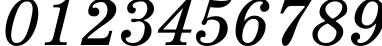 Пример написания цифр шрифтом SchoolBookAC Italic