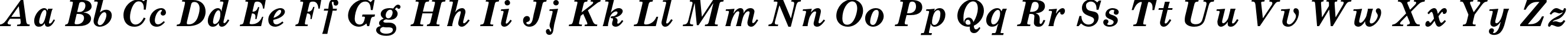 Пример написания английского алфавита шрифтом SchoolBookC Bold Italic