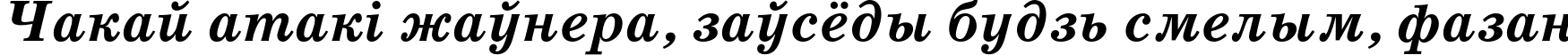 Пример написания шрифтом SchoolBookC Bold Italic текста на белорусском