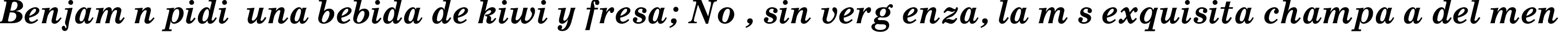 Пример написания шрифтом SchoolBookC Bold Italic текста на испанском