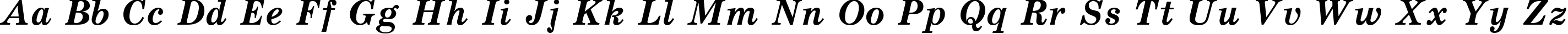 Пример написания английского алфавита шрифтом SchoolBookCTT BoldItalic