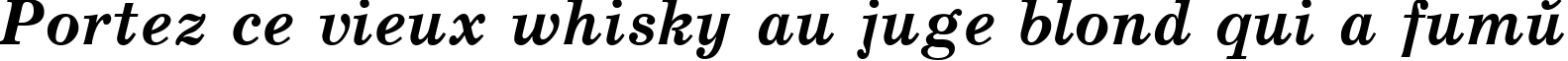 Пример написания шрифтом SchoolBookCTT BoldItalic текста на французском