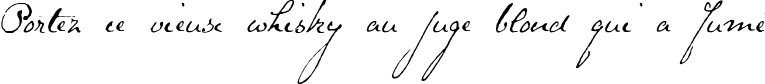 Пример написания шрифтом SchoonerScript текста на французском