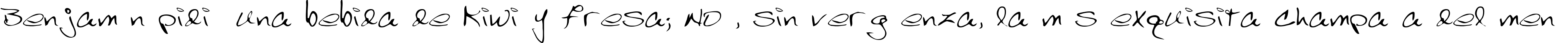 Пример написания шрифтом Scraw-Light текста на испанском