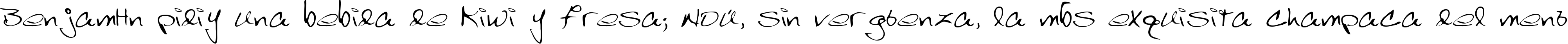 Пример написания шрифтом Scrawl текста на испанском
