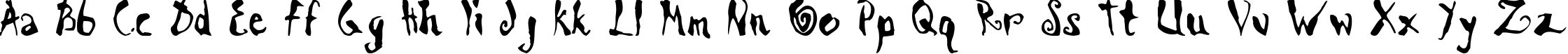 Пример написания английского алфавита шрифтом Scrawn AOE