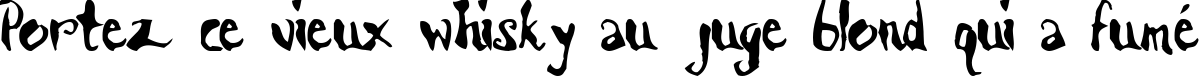 Пример написания шрифтом Scrawn AOE текста на французском