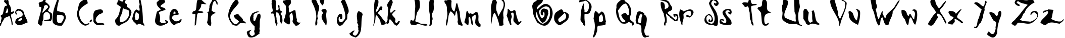 Пример написания английского алфавита шрифтом ScrawnCyr-Normal