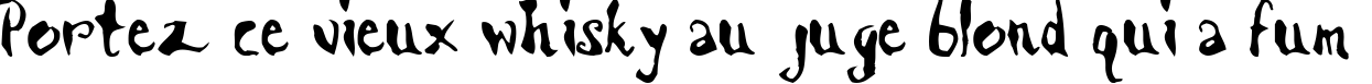 Пример написания шрифтом ScrawnCyr-Normal текста на французском
