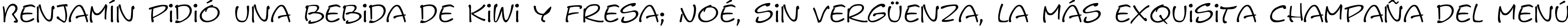 Пример написания шрифтом Scribble Regular текста на испанском