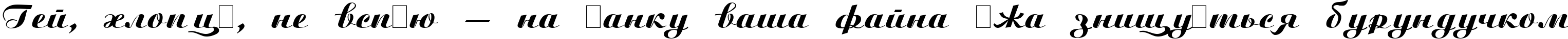 Пример написания шрифтом Script Plain:001.001 текста на украинском