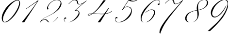 Пример написания цифр шрифтом Script Thin Pen