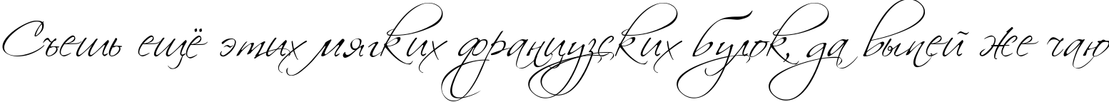 Пример написания шрифтом Scriptorama текста на русском