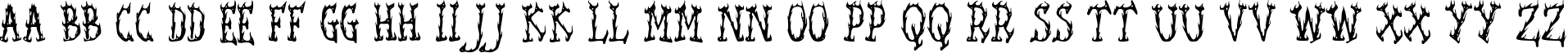 Пример написания английского алфавита шрифтом Seaweed Fire AOE