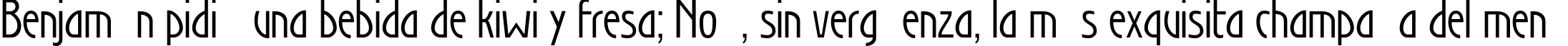 Пример написания шрифтом Secession текста на испанском