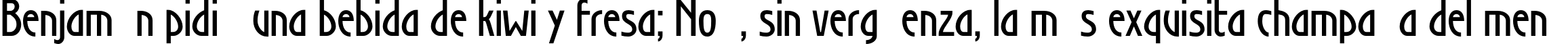 Пример написания шрифтом SecessionLight Bold текста на испанском