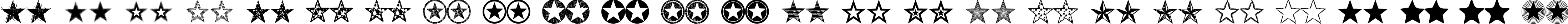 Пример написания английского алфавита шрифтом Seeing Stars