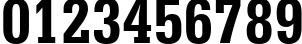 Пример написания цифр шрифтом Serifa Bold Condensed BT