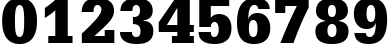 Пример написания цифр шрифтом Serifa Black BT