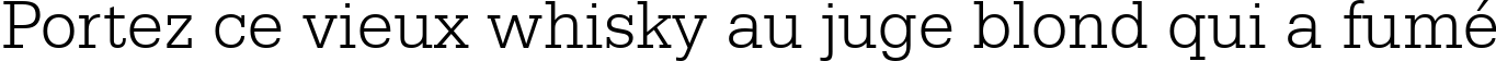 Пример написания шрифтом Serifa Light BT текста на французском