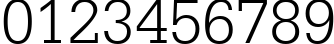 Пример написания цифр шрифтом Serifa Light BT