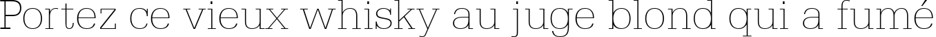 Пример написания шрифтом Serifa Thin BT текста на французском