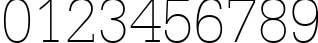 Пример написания цифр шрифтом Serifa Thin BT