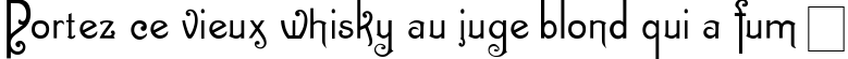 Пример написания шрифтом Sevilla Decor текста на французском