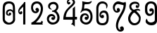 Пример написания цифр шрифтом Sevilla Decor