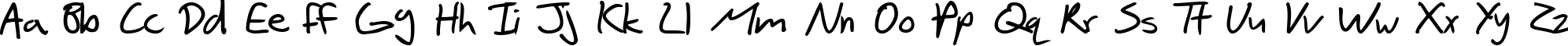 Пример написания английского алфавита шрифтом SF Scribbled Sans Bold