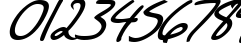 Пример написания цифр шрифтом SF Scribbled Sans SC Bold Italic