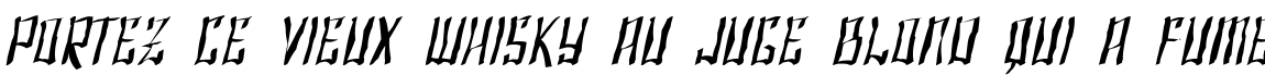 Пример написания шрифтом SF Shai Fontai Distressed Oblique текста на французском