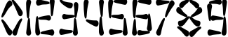 Пример написания цифр шрифтом SF Wasabi Condensed Bold