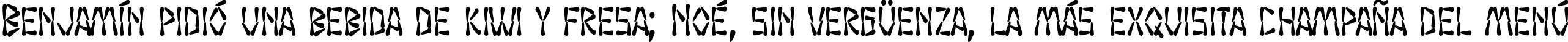 Пример написания шрифтом SF Wasabi Condensed Bold текста на испанском