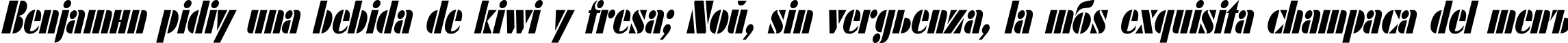 Пример написания шрифтом ShablonCond Oblique текста на испанском