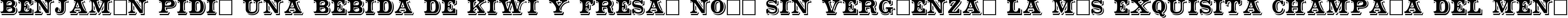 Пример написания шрифтом Shadowed Serif текста на испанском