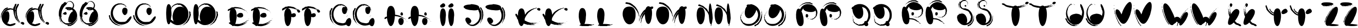 Пример написания английского алфавита шрифтом Shaltai