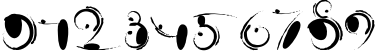 Пример написания цифр шрифтом Shaltai