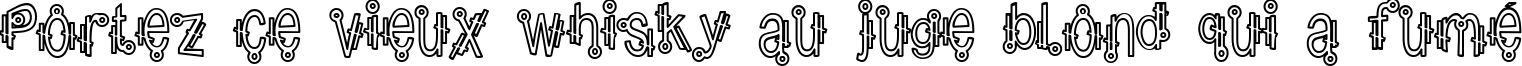 Пример написания шрифтом Shamantics Hollow текста на французском