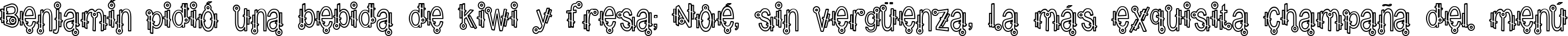 Пример написания шрифтом Shamantics Hollow текста на испанском