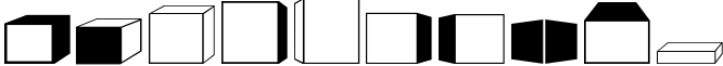 Пример написания цифр шрифтом Shapes2