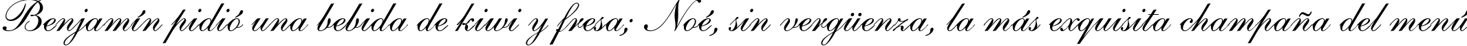 Пример написания шрифтом Shelley Andante BT текста на испанском