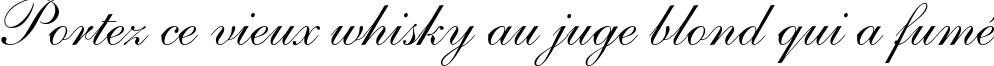 Пример написания шрифтом Shelley Script LT Std текста на французском
