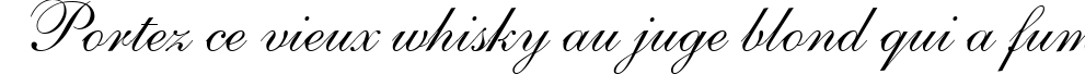 Пример написания шрифтом ShellyAllegroC текста на французском