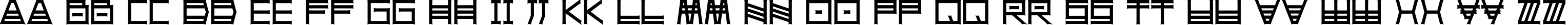 Пример написания английского алфавита шрифтом SheruPro